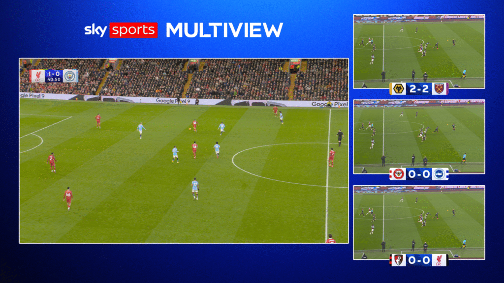 Sky Sports Launches Multiview: Watch Four Premier League Matches at Once