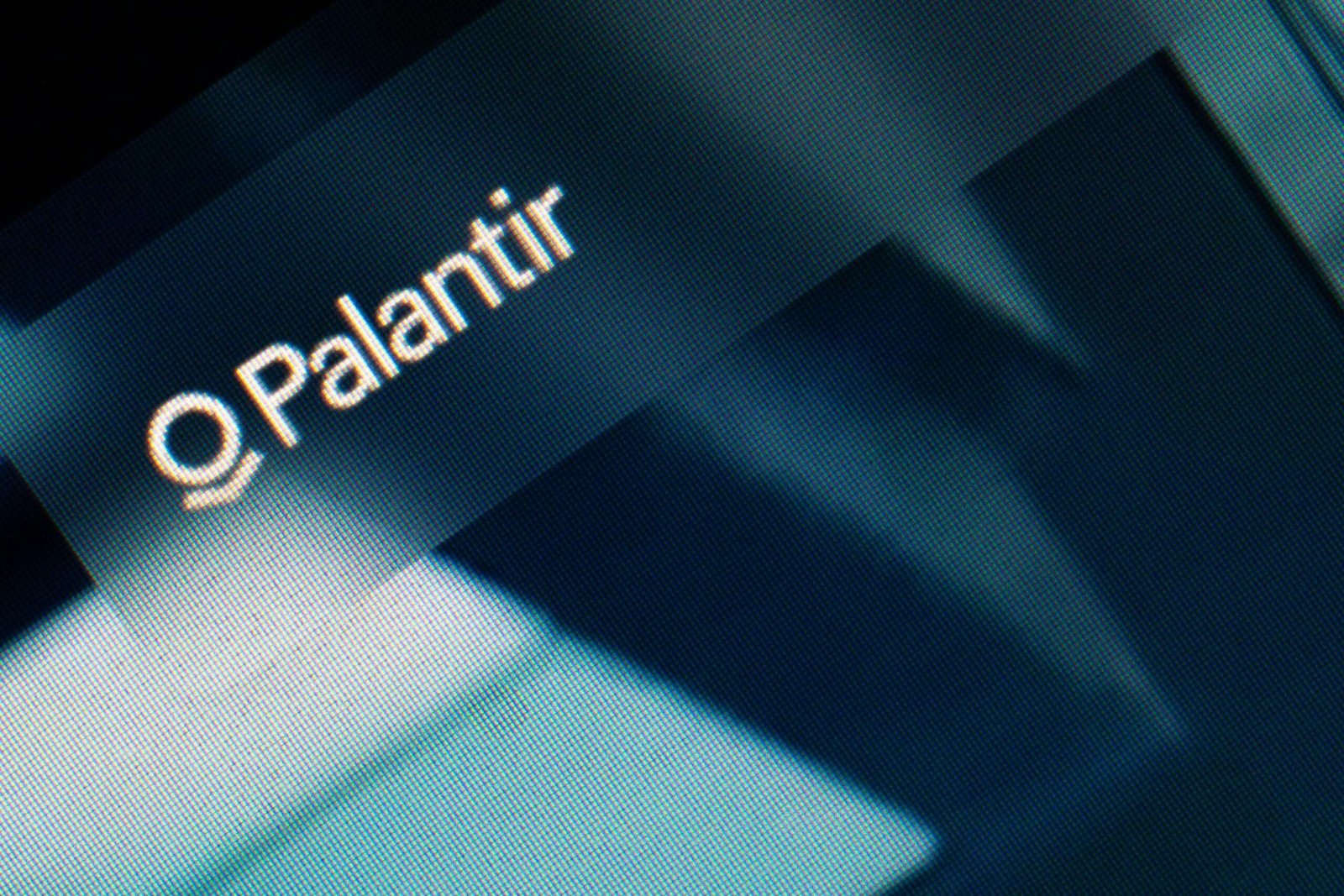 Palantir logo on a dark background